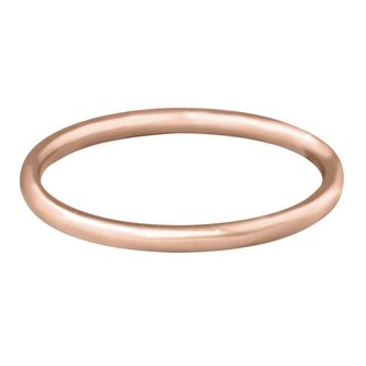 Pozlacený minimalistický prsten z oceli Rose Gold Troli / Obvod: 49 mm - 49 mm