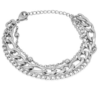 Luxusní trojitý náramek z oceli Troli