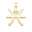 Pozlacený přívěsek Ryby The Pendant PE-Gold-Pisces-S Rosefield