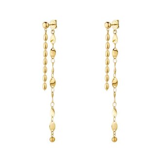 Slušivé pozlacené náušnice 2v1 Essential BNL082 Brosway