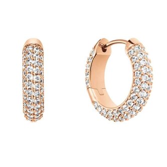 Třpytivé bronzové kruhy Pavé DW00400627 Daniel Wellington