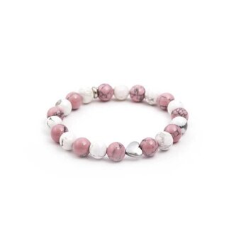 Korálkový náramek z howlitu MINK91/17 Agato