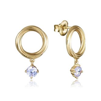 Pozlacené visací náušnice se zirkonem Elegant 13213E100-30 Viceroy