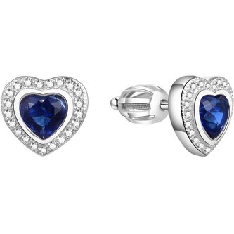 Třpytivé srdíčkové náušnice AGUP1499S Beneto