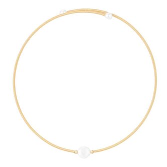 Půvabný otevřený náhrdelník s přírodními perlami Troli