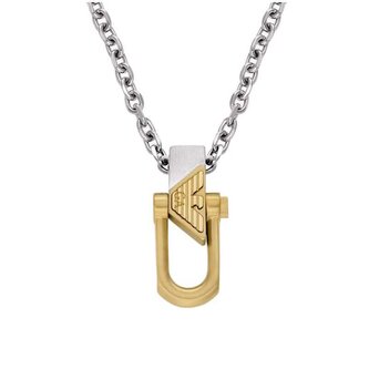 Pánský bicolor náhrdelník z oceli EGS3243040 Emporio Armani