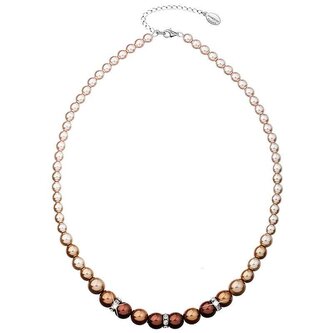 Náhrdelník s perlami 32005.3 brown Evolution Group