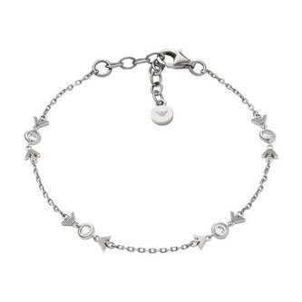 Půvabný stříbrný náramek pro ženy se zirkony EG3616040 Emporio Armani