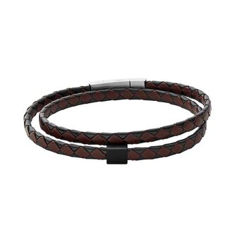 Dvojitý kožený náramek pro muže Hulsten SKJM0185998 Skagen