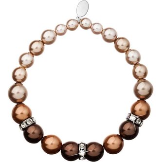 Perlový náramek 33016.3 brown Evolution Group