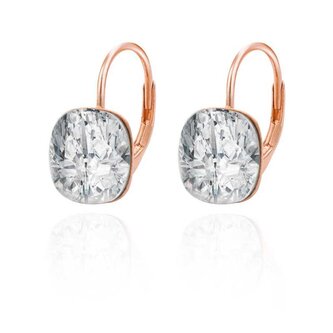 Stylové bronzové náušnice se zirkony AGUC2670-ROSE Beneto