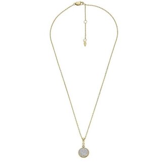 Pozlacený dámský náhrdelník Hazel JOF01038710 (řetízek, přívěsek) Fossil