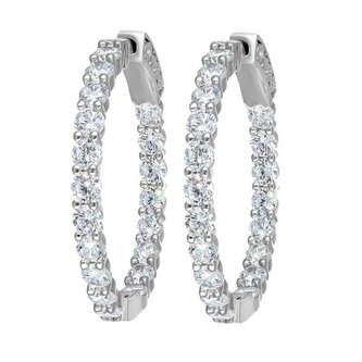 Kruhové náušnice s čirými krystaly Tennis 42336.R Crystalp