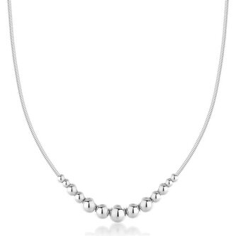 Ocelový náhrdelník s korálky Perfect BPC05 Brosway