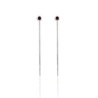 Elegantní stříbrné náušnice s granáty GRAAGUV2717 Beneto Exclusive