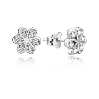 Stříbrné náušnice kytičky AGUP1199 Beneto