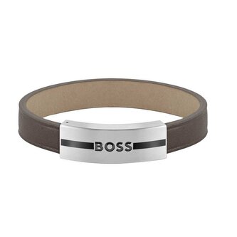 Fashion kožený hnědý náramek 1580496 Hugo Boss / Délka: 19 cm
