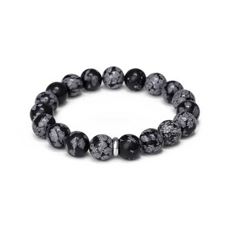 Korálkový náramek z obsidiánu MINK157/20 Agato