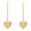 Pozlacené ocelové náušnice s přívěskem srdce TH2780303 Tommy Hilfiger