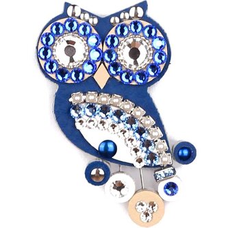 Malá soví brož modrá Sovičky