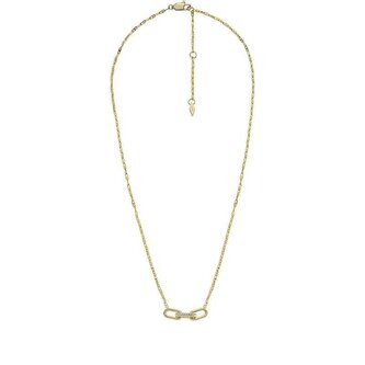 Moderní pozlacený náhrdelník s krystaly JF04523710 Fossil