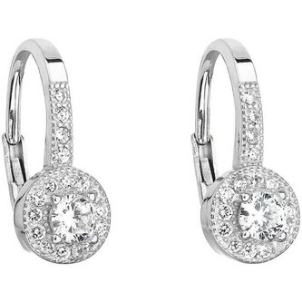 Stříbrné náušnice s čirými zirkony 11198.1 Evolution Group