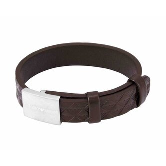 Pánský kožený náramek Eagle Logo EGS3135040 Emporio Armani