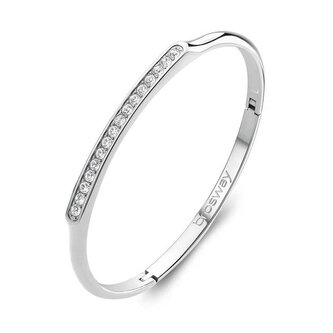 Dámský ocelový pevný náramek s krystaly With You BWY56 Brosway