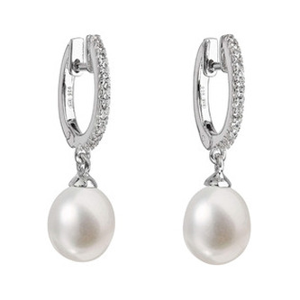 Stříbrné perlové náušnice Pavona 21002.1 Evolution Group