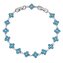 Krásný náramek s modrými kytičkami 22289.AQU.R Crystalp