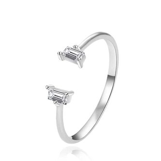 Moderní otevřený prsten ze stříbra AGT-R56W Agato / Obvod: 57 mm - 57 mm