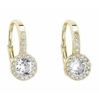 Elegantní pozlacené náušnice s krystaly 11202.1 Evolution Group