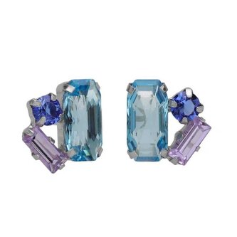 Blyštivé stříbrné náušnice s krystaly Inspire A4679-10HT Victoria Cruz