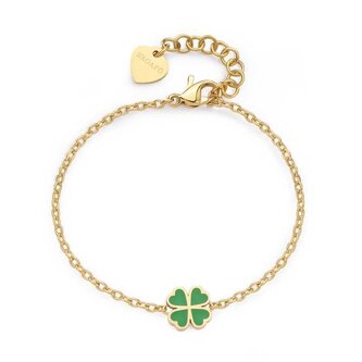 Něžný pozlacený náramek se čtyřlístkem Click SCK261 S Agapo