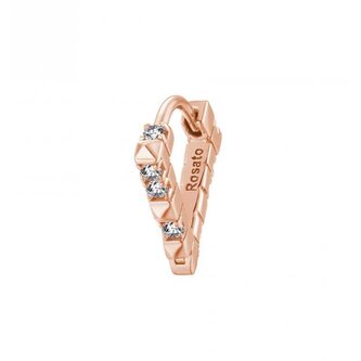 Moderní bronzová single náušnice Cubica RZCU62 Rosato