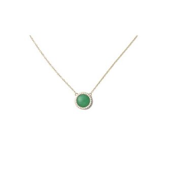 Krásný pozlacený náhrdelník s jadeitem a krystaly Audrey DW00401442 Daniel Wellington