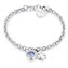 Ocelový náramek s krystalem a andílkem Lucky Light SKT13 S Agapo