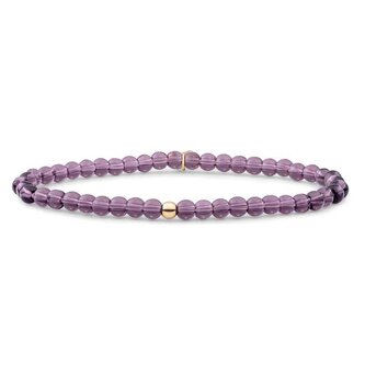 Korálkový náramek s fialovým růženínem SBG-GEM59-ADD-4MM Sparkling