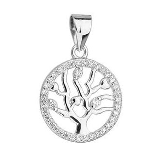 Stříbrný přívěsek strom života se zirkony 14003.1 Evolution Group