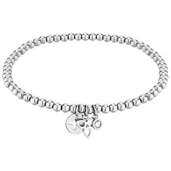 Módní ocelový korálkový náramek s přívěsky TJ-0010-B-17 Tamaris