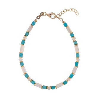 Elegantní pozlacený náramek s tyrkysem a perletí AL4996.01.000 Alisia