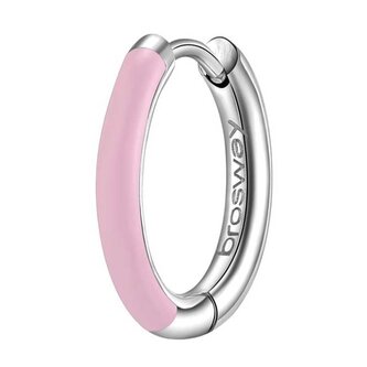 Růžová ocelová single náušnice Symphonie BYM120 Brosway