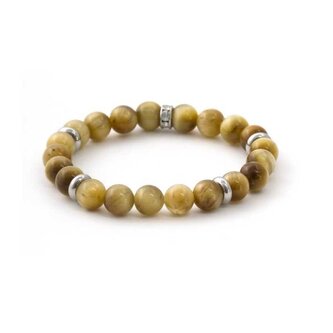 Korálkový náramek ze slunečního tygřího oka MINK109/17 Agato