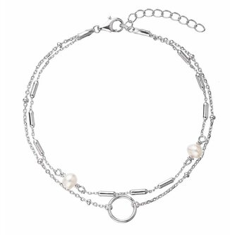 Nadčasový dvojitý náramek s pravými perlami 23015.1 Evolution Group