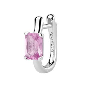 Stříbrná single náušnice Fancy Vibrant Pink FVP07 Brosway