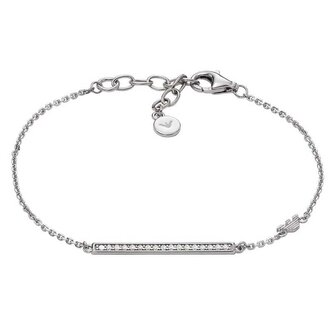 Nadčasový stříbrný náramek pro ženy se zirkony EG3592040 Emporio Armani