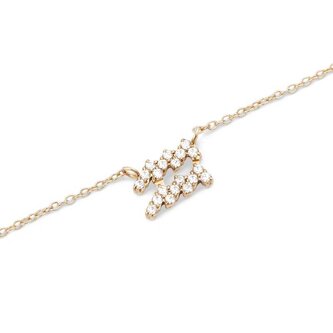 Nadčasový pozlacený náhrdelník znamení Vodnář Crystal Zodiac DW00400929 Daniel Wellington