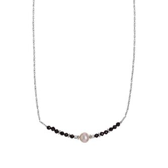 Stříbrný náhrdelník s korálky spinelu a pravou perlou AL4109-Argento-Spinello Alisia