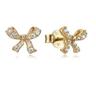 Půvabné pozlacené náušnice Mašličky Clasica 61078E100-36 Viceroy