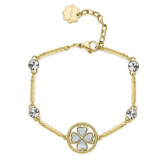 Slušivý pozlacený náramek Čtyřlístek BHKB152 Brosway